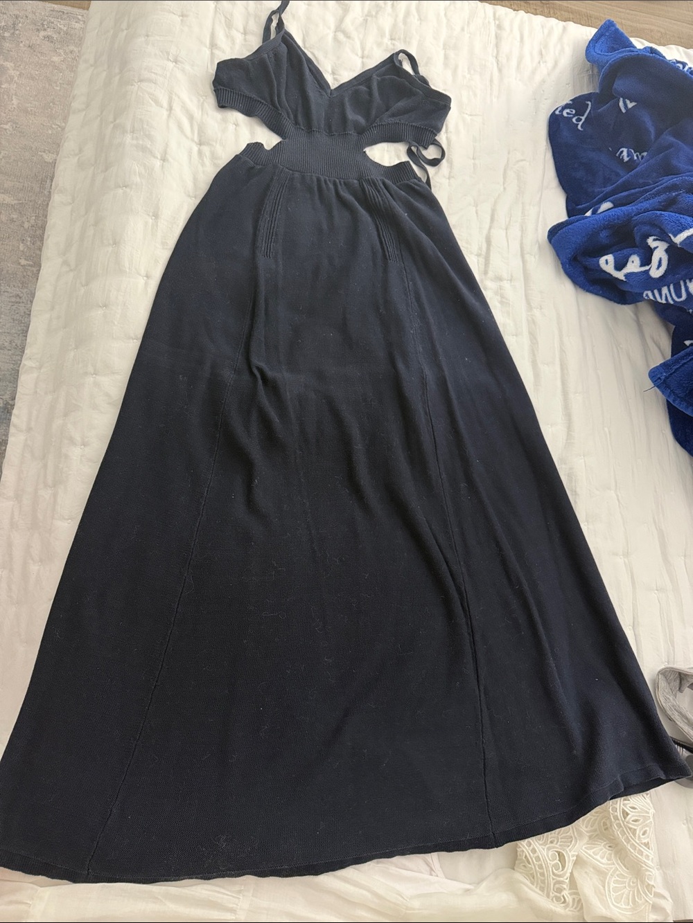 ba&sh Cutout Maxi Dress, not sure if the color is black or very dark navy